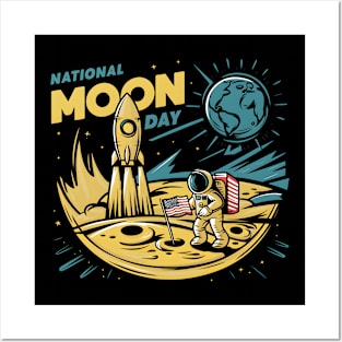 National Moon Day Posters and Art